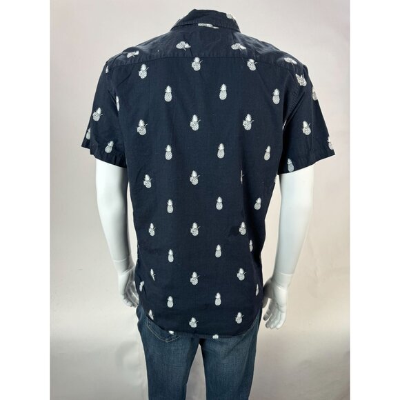 Mens Hawaiian Shirt By Molokai Surf Co. Pineapple Print Short Sleeve Button-Up L - Picture 2 of 16